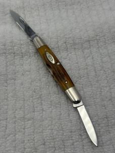 Case XX USA 1970 10 Dot 05263 Eisenhower 2 Blade Pocket Knife (131)