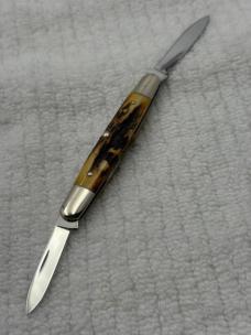 Case XX USA 1970 10 Dot 05263 Eisenhower 2 Blade Pocket Knife (131)