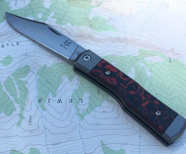 Fox Cutlery Recoil Gunstock Titanium Lava Carbon Fiber M390 Steel Clip FXCK01CRL Made in Italy NEW Fox Cutlery Recoil Gunstock Titanium Lava Carbon Fiber M390 Steel Clip FXCK01CRL Made in Italy NEW