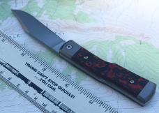 Fox Cutlery Recoil Gunstock Titanium Lava Carbon Fiber M390 Steel Clip FXCK01CRL Made in Italy NEW