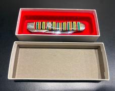 Vintage Winchester U.S.A. Manual Swing-Guard Stiletto, Candy-Stripe Scales