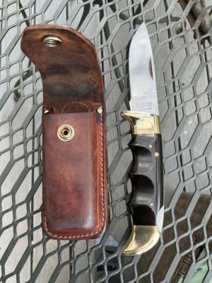 KERSHAW 1050 OREGON USA TODAY KAI JAPAN WITH ORIGINAL LEATHER SHEATH 