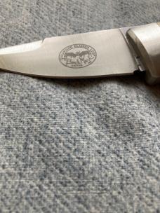 Vintage RARE BENCHMARK KNIVES ROLOX STAG Diamondback with Original BenchMark Leather Sheath