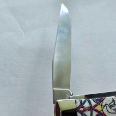 Case XX 38819 Stained Glass Dove Trapper Knife Color Wash Natural Bone 6254 SS BNIB
