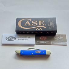 Case XX 16402 Royal Blue Synthetic Medium Stockman Knife Stars Stripes Shield BNIB