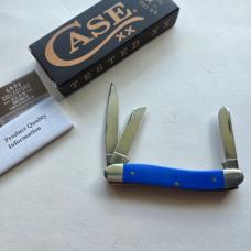 Case XX 16402 Royal Blue Synthetic Medium Stockman Knife Stars Stripes Shield BNIB