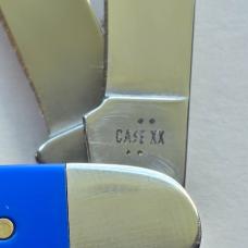 Case XX 16402 Royal Blue Synthetic Medium Stockman Knife Stars Stripes Shield BNIB