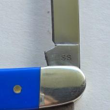 Case XX 16402 Royal Blue Synthetic Medium Stockman Knife Stars Stripes Shield BNIB