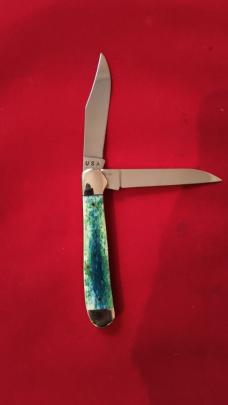 2000 Peacock Appaloosa Trapperhead with Wharncliffe blade 