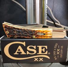 2026 Case XX Axe Handle Amber Bone Peach Seed Jig BR61135 Stainless Steel