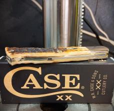 2026 Case XX Axe Handle Amber Bone Peach Seed Jig BR61135 Stainless Steel