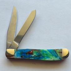 Bear & Son 907CR Coral Reef Mini Trapper Knife Glow Micro Pearl Limited Edition - BNIB