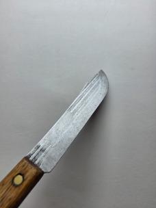 Vintage Ontario Knife Co Tru-Edge Old Hickory 7 inch Butcher Knife Carbon Steel USA