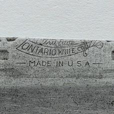 Vintage Ontario Knife Co Tru-Edge Old Hickory 7 inch Butcher Knife Carbon Steel USA