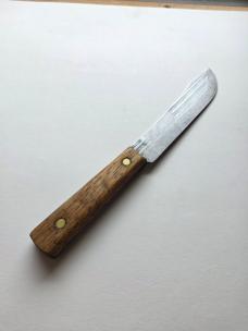 Vintage Ontario Knife Co Tru-Edge Old Hickory 7 inch Butcher Knife Carbon Steel USA