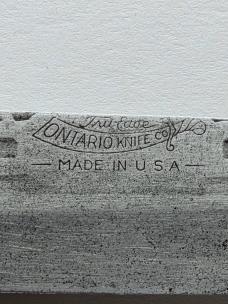 Vintage Ontario Knife Co Tru-Edge Old Hickory 7 inch Butcher Knife Carbon Steel USA