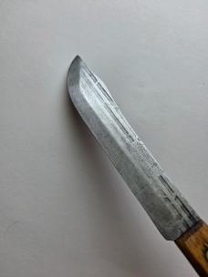 Vintage Ontario Knife Co Tru-Edge Old Hickory 7 inch Butcher Knife Carbon Steel USA