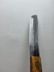 Vintage Ontario Knife Co Tru-Edge Old Hickory 7 inch Butcher Knife Carbon Steel USA