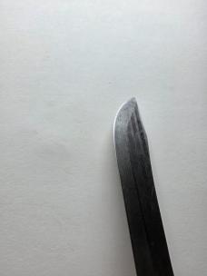 Vintage Ontario Knife Co Tru-Edge Old Hickory 7 inch Butcher Knife Carbon Steel USA