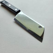 Vintage Ka-Bar Carbon Chrome Mini Meat Cleaver Serrated Spine Knife - Near Mint