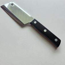 Vintage Ka-Bar Carbon Chrome Mini Meat Cleaver Serrated Spine Knife - Near Mint