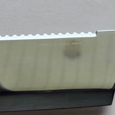 Vintage Ka-Bar Carbon Chrome Mini Meat Cleaver Serrated Spine Knife - Near Mint