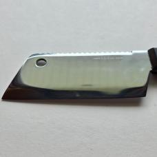 Vintage Ka-Bar Carbon Chrome Mini Meat Cleaver Serrated Spine Knife - Near Mint