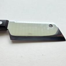 Vintage Ka-Bar Carbon Chrome Mini Meat Cleaver Serrated Spine Knife - Near Mint