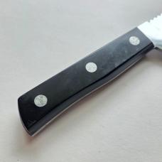 Vintage Ka-Bar Carbon Chrome Mini Meat Cleaver Serrated Spine Knife - Near Mint