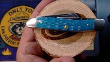 Case XX Medium Stockman - Sky Blue Crandall Jigged Bone