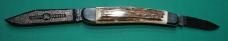 FIGHT'N ROOSTER GIANT 8-1/2 INCH DISPLAY KNIFE GENUINE STAG  #5 OF 6 MADE