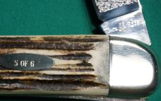 FIGHT'N ROOSTER GIANT 8-1/2 INCH DISPLAY KNIFE GENUINE STAG  #5 OF 6 MADE