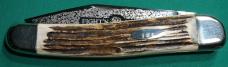 FIGHT'N ROOSTER GIANT 8-1/2 INCH DISPLAY KNIFE GENUINE STAG  #5 OF 6 MADE