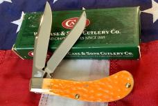 Rare Case xx 2004 Mdl# TB62110 SS w/ Fantastic Persimmon Orange Bone Handles -NOS
