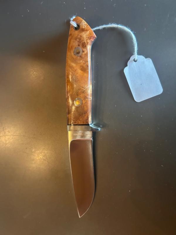 2002 AG Russell Burl Handle Hunting Knife with Sheath 2002 AG Russell Burl Handle Hunting Knife with Sheath
