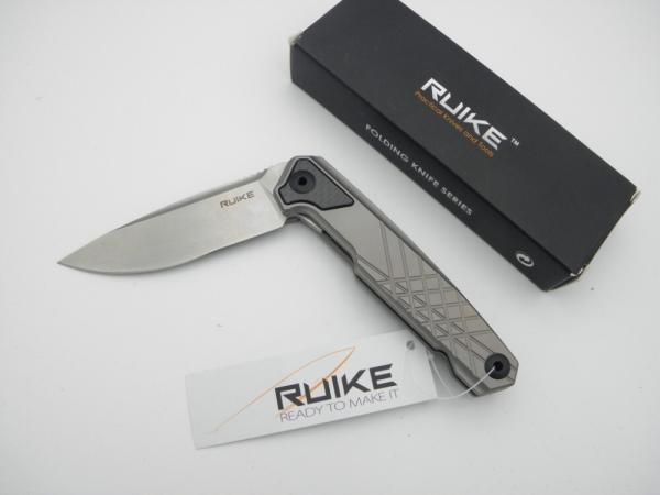 The RUIKE M875-TZ Frame Lock Gray Titanium Folding, The RUIKE M875-TZ Frame Lock Gray Titanium Folding,