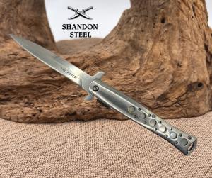 Tac Force Linerlock Stainless Handle Mirror Finish Blade Folding Knife 884CH -87