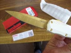 Kershaw Livewire U.S.A. Scarce Ltd. Edition 9000W/Gold OTF White/Gold Bld. Magnacut Beauty W/Box