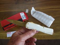 Kershaw Livewire U.S.A. Scarce Ltd. Edition 9000W/Gold OTF White/Gold Bld. Magnacut Beauty W/Box