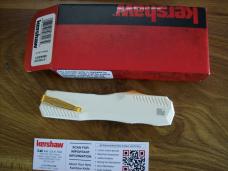 Kershaw Livewire U.S.A. Scarce Ltd. Edition 9000W/Gold OTF White/Gold Bld. Magnacut Beauty W/Box