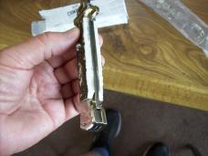 A. G. A. Campolin Maniago, Italy Maltese Cross Bayonet 9 Incher Lockback W/Genuine Stag/Antler NIB