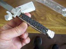 A. G. A. Campolin Maniago, Italy Maltese Cross Bayonet 9 Incher Lockback W/Genuine Stag/Antler NIB