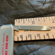 BARLOW GENTLEMANS ADVERTISING KNIFE GREIF BROS CONTAINERS 