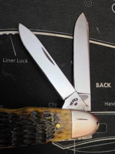 2008 Case XX 6391WH SS Green Bone Large Cigar Whittler Pocket Knife 
