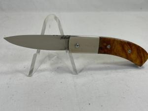 H BISHOP Custom Handmade Burl Handle Release Automatic