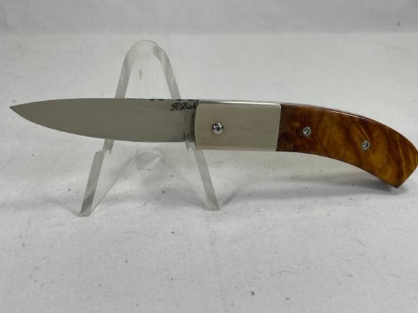 H. BISHOP Custom Handmade Burl Handle Release Automatic H. BISHOP Custom Handmade Burl Handle Release Automatic