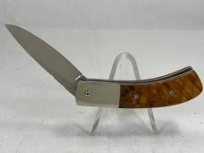 H. BISHOP Custom Handmade Burl Handle Release Automatic