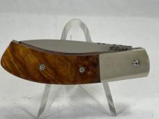 H. BISHOP Custom Handmade Burl Handle Release Automatic