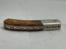 H. BISHOP Custom Handmade Burl Handle Release Automatic