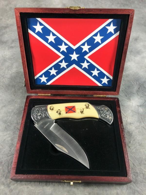 Famous Confederate Generals of the Civil War Collectors Lockback w/ OMP Box Famous Confederate Generals of the Civil War Collectors Lockback w/ OMP Box